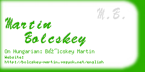 martin bolcskey business card